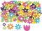 Foam Glitter Flower Sticky Shapes 500 Pack – Self-Adhesive Colorful Craft Foam Stickers for Kids, Classroom Crafts, Scrapbooking & DIY Projects